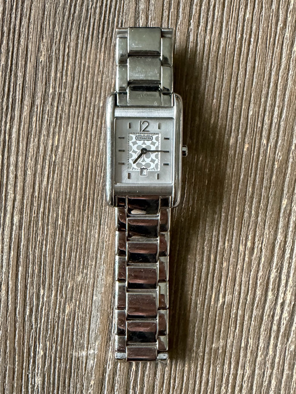 Coach Reese Stainless Steel Tank Watch